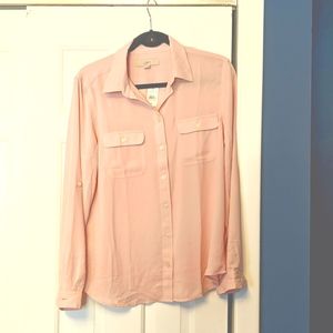 Pink button up blouse